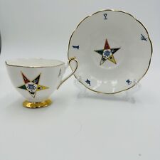 Princess Anne Tea Cup Masonic Symbols Easter Star Orde Bone China England Saucer picture