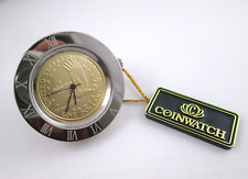 Miniature coin dial quartz miniature desk clock made by 