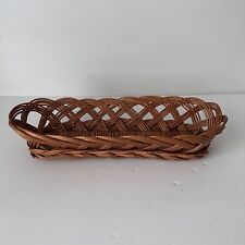 Vintage Bread Basket French Italian Baguette Wicker Braided Wicker 15
