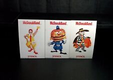 MCDONALD'S MCDONALDLAND STENCILS 1973 vintage set/ 3 RARE lot Hamburgler Ronald  picture