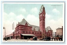 c1910 View Of Dearborn Street Station Chicago Illinois IL Antique Postcard picture