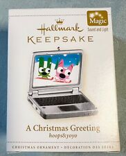 Hallmark A Christmas Greeting HOOPS &YOYO Lights & Sounds Computer Ornament NEW picture