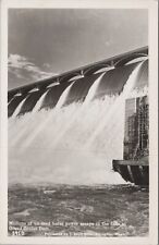 RPPC Grand Coulee Dam Water Falling Washington, WA Real Photo Postcard 7222c1 picture