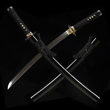 Polished T10 Steel Clay Tempered Japanese Samurai Wakizashi Sword Full Tang picture