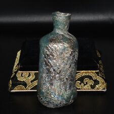Genuine Ancient Roman Glass Bottle With Amazing Rainbow Patina C. 2nd Century AD picture