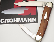 GROHMANN PICTOU NOVA SCOTIA Serpentine Dogleg Knife - Two Blades - Wood Handles picture