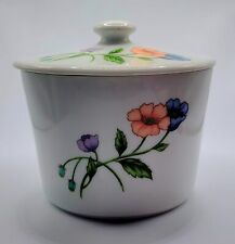 House Of Prill Porcelain Covered Canister Jar Poppy Flowers picture