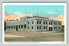 Hannibal MO-Missouri, Adm. Coontz Armory Community Center Vintage c1945 Postcard picture