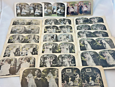 Stereoview Story Cards Lot of 20 - Wedding Party & Cheating Husband picture