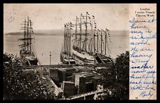 TACOMA WASHINGTON HARBOR, PUGET SOUND, Lumber Vessels, Central News, Tacoma 1906 picture