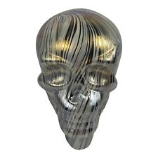 *RARE VINTAGE* Mid Century Iridescent Art Glass Skull Retro MCM Unique Art Glass picture