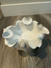 Vintage Chinese Dehua Porcelain Blanc de Chine Relief Lotus Bowl picture