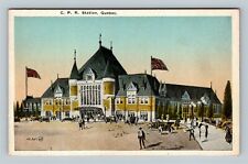 C P R Station, Quebec Canada Vintage Postcard picture