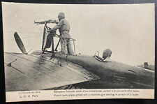 Mint France RPPC Real Picture Postcard French Aero-plane With Machine Gun picture