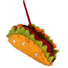 Taco Felt Ornament • Mexico Texas Spicy Mexican Food Cheese Burrito Chef Patch picture