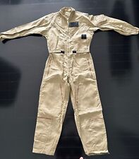 Vintage 1960's Aviator Mens Flying Coveralls Cotton Twill Khaki Tan Size 40 Reg. picture
