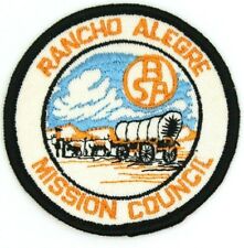 Rancho Alegre Mission Council Patch Boy Scouts BSA Cloth Back California picture
