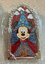 DISNEY PIN WINDOWS OF MAGIC SORCERER MICKEY MOUSE STAINED GLASS MOPS & BUCKETS picture