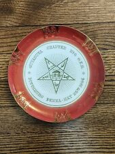 Antique 1904 Guyasuta Freemason Order Of Eastern Star Porcelain Plate 8