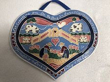 J. DUBAN Designs Ceramic Heart Plaque Corinthians Bible Verse Country Farm 9 x 7 picture