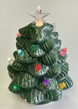 Ceramic Christmas Tree Battery Operated Light Up Vintage 6” picture