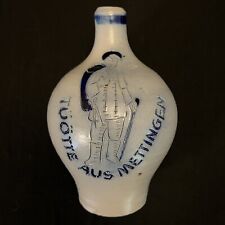 Vintage German Salt Glazed Bottle / Decanter, Hand Made and Painted 500ml, 7