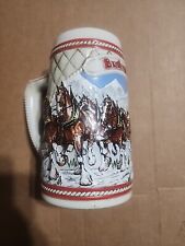 Budweiser Holiday Stein Beer Mug Christmas Series 1985 A Series Limited Edition picture