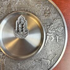 Siam Thailand Pewter Plate  Excellent Condition picture
