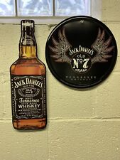 2 Vintage Jack Daniels Old No.7 Tennessee Whiskey Tin Signs From 2004 RARE 👀 picture