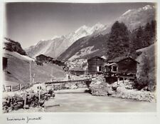 Switzerland Switzerland Around Zermatt + Black Lake. 2 albumins 18x26 circa 1880 picture