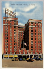 Hotel Herring, Amarillo, Texas TX Vintage Linen Postcard picture