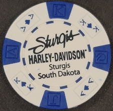 STURGIS HD (White AKQJ) SOUTH DAKOTA ~ Harley Davidson Poker Chip picture