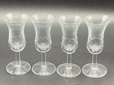 Vintage Clear Glass Liquor Cordial Glasses Set of 4 picture