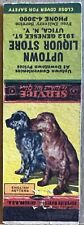 Uptown Liquor Store Utica NY New York English Setter Dog Vintage Matchbook Cover picture