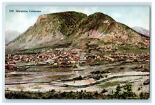 c1910 Aerial View of Mountain and Houses Silverton Colorado CO Antique Postcard picture