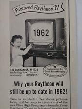1952 Raytheon Television Print Ad Futurized TV Vtg Life Magazine Advertisement picture