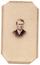 ANTIQUE CDV CIRCA 1860s J.C. SPOONER HANDSOME YOUNG MAN IN SUIT SPRINGFIELD MA. picture