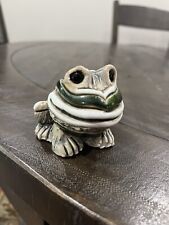 Vintage Artesania Rinconada Uruguay Art Pottery Frog Toad Figurine picture