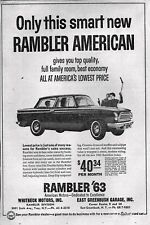 1963 Rambler American 440-H Original Rare Newspaper Ad picture