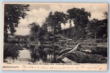 Springfield Vermont VT Postcard Black River Industrial Dam c1907 Vintage Antique picture