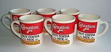 Vintage Carnation Hot Cocoa Mix Mugs lot of 6 Made in USA  EUC  CE picture