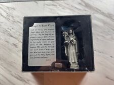 Vintage Saint CLARE Pewter Religious figurine 3.5