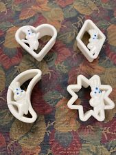 set of four Pilsbury Dough Boy cookie cutters moon heart diamond star picture