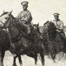 c1914 WWI Era Russian RPPC* Postcard Soldiers on Horseback Crossing River picture