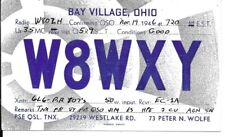 QSL  1946 Bay Village Ohio    radio card picture