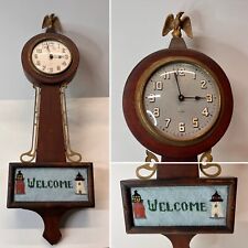 Antique Gilbert Model B Banjo Clock Late Early 20th With 