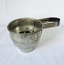 FOLEY SMALL ALUMINUM HAND HELD SQUEEZE HANDLE FLOUR SIFTER - VINTAGE picture