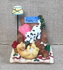 Resin San Francisco Music Box Co Dogs Playing On Armchair Holly Jolly Christmas picture