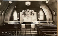 RPPC Mt. Carmel California - Our Lady Church Interior - Catholic - Piggott S.F. picture