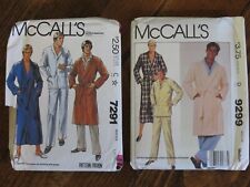 Vtg. 1980s Sewing Patterns Men's Pajamas and Robe Lot of 2 picture